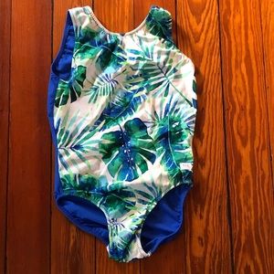 Blue palm Gymnastics/dance leotard